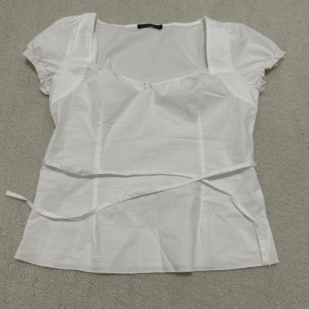 White Puff Sleeve Top